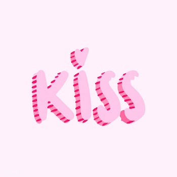 Kiss typography vector in pink | Free stock vector - 472560