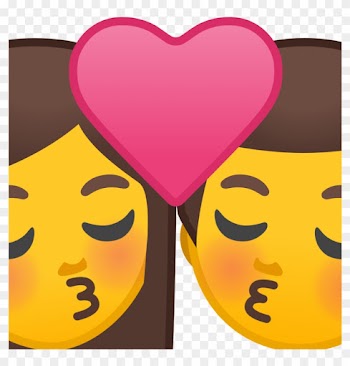 Kiss Woman Man Icon - Emoji Kissing Girls