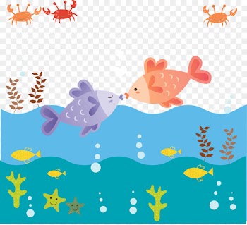 Kissing gourami Fish Clip art - Kiss fish vector material 