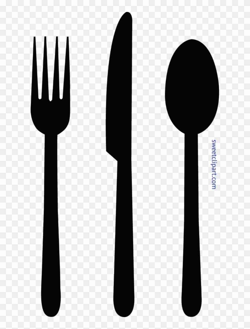 Kitchen Designs Fork Knife Spoon Black Clip Art And - Fork Spoon Knife Clipart