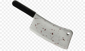 Kitchen knife Cutting board - Halloween bloody knife 