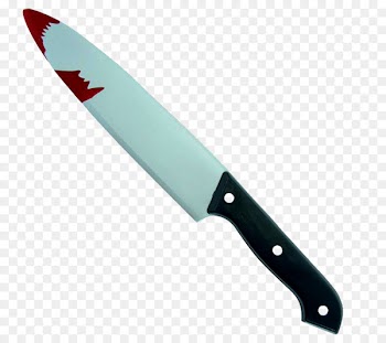 Kitchen knife Halloween Weapon Disguise - The blood on the knife 