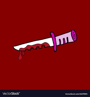 Kitchen knife murder weapon crime and murder vector image