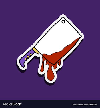 Kitchen knife murder weapon crime and murder vector image