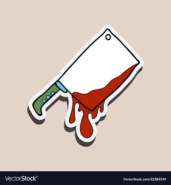 Kitchen knife murder weapon crime and murder vector image