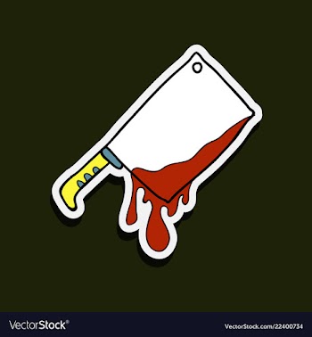 Kitchen knife murder weapon crime and murder vector image