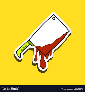 Kitchen knife murder weapon crime and murder vector image
