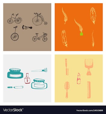 Kitchen set icon in vintage hand drawn style vector image