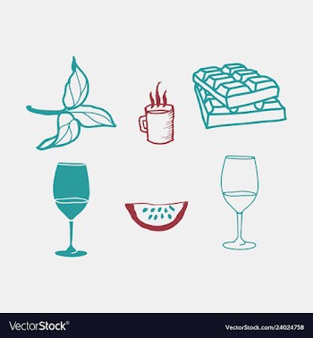 Kitchen set icon in vintage hand drawn style vector image