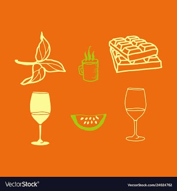 Kitchen set icon in vintage hand drawn style vector image
