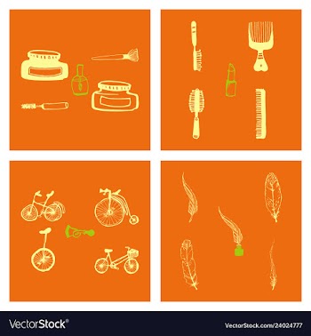 Kitchen set icon in vintage hand drawn style vector image