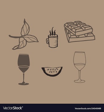Kitchen set icon in vintage hand drawn style vector image
