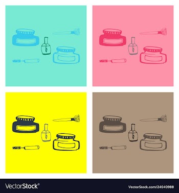 Kitchen set icon in vintage hand drawn style vector image