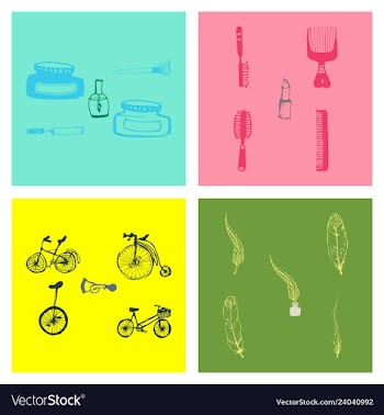 Kitchen set icon in vintage hand drawn style vector image