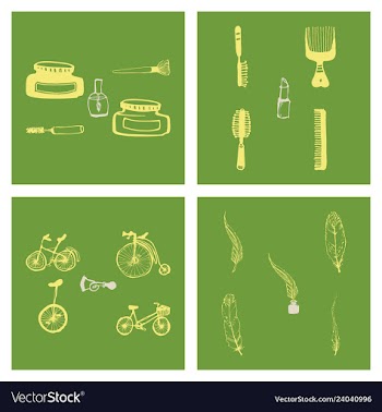 Kitchen set icon in vintage hand drawn style vector image