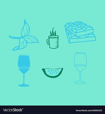 Kitchen set icon in vintage hand drawn style vector image