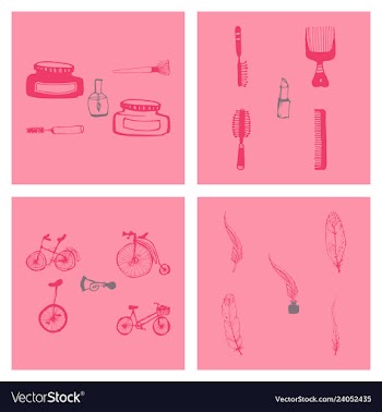 Kitchen set icon in vintage hand drawn style vector image