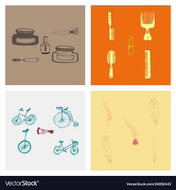 Kitchen set icon in vintage hand drawn style vector image