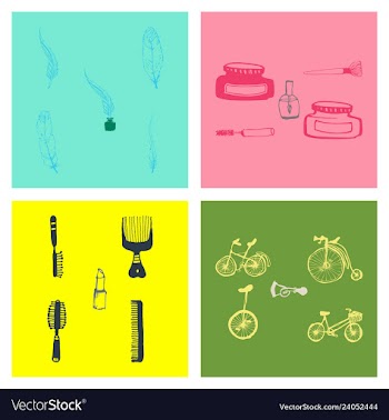 Kitchen set icon in vintage hand drawn style vector image