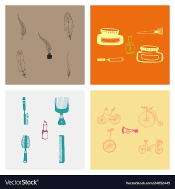 Kitchen set icon in vintage hand drawn style vector image
