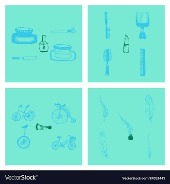 Kitchen set icon in vintage hand drawn style vector image