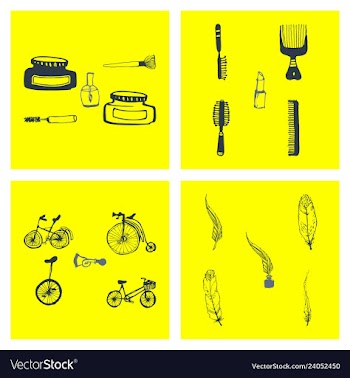 Kitchen set icon in vintage hand drawn style vector image