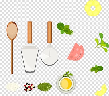 Kitchen Spoon Watercolor painting, Hand painted colorful spoon kitchenware transparent background PNG clipart