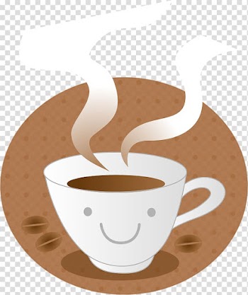 Kitchen utensil Illustration, Brown painted white coffee cup transparent background PNG clipart
