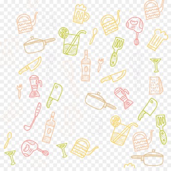 Kitchen utensil Spoon Kitchenware - Color kitchen utensils floating element 