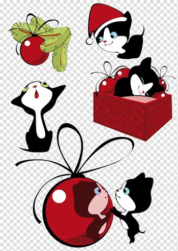 Kitten Cat Christmas , christmas pets transparent background PNG clipart