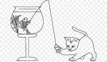 Kitten Digital stamp Whiskers Etsy Fishing - kitten 