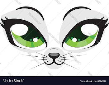 Kitten face vector image