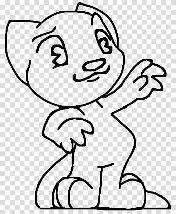 Kitty Line arts Closed transparent background PNG clipart