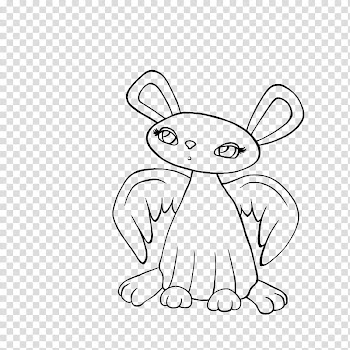Kitty Thing Line Art transparent background PNG clipart