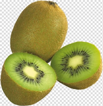 Kiwi fruit art, Three Kiwis transparent background PNG clipart