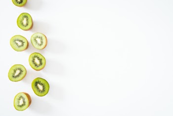 Kiwi Fruit on White Background