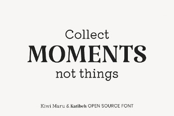 Kiwi Maru & Katibeh open | Free Font Add-on - rawpixel