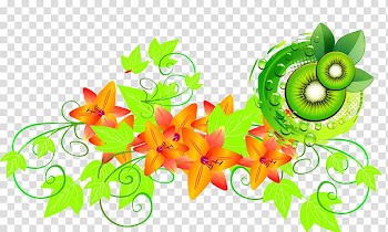 Kiwifruit Juice , Colorful garlands kiwi slices transparent background PNG clipart
