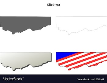 Klickitat Map Icon Set vector image
