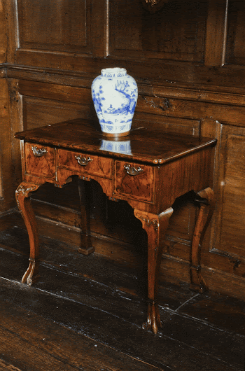 kneehole writing table with cabriole | Free Photo - rawpixel