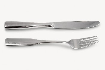 Knife and fork sticker, kitchen | Free PSD - rawpixel