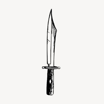 Knife clipart, vintage weapon illustration | Free Vector - rawpixel