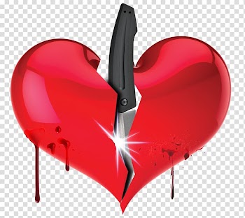 Knife Heart Dagger Stabbing, burning heart transparent background PNG clipart