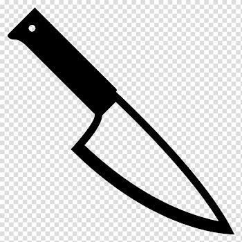 Knife line art illustration, Chef's knife Kitchen Knives Emoji, knife transparent background PNG clipart