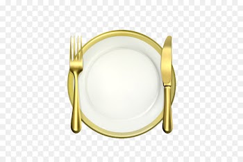 Knife Plate Cutlery Fork Tableware - Golden plate with knife and fork vector 