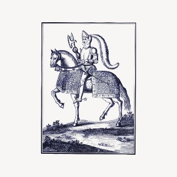 Knight collage element, drawing illustration | Free Vector Illustration - rawpixel