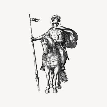 Knight collage element, drawing illustration | Free Vector Illustration - rawpixel