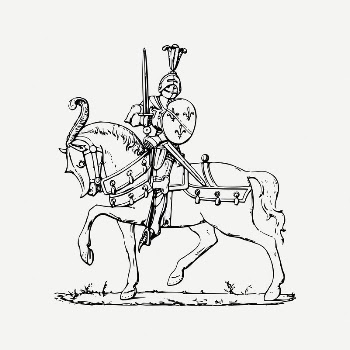 Knight collage element, vintage illustration | Free PSD Illustration - rawpixel