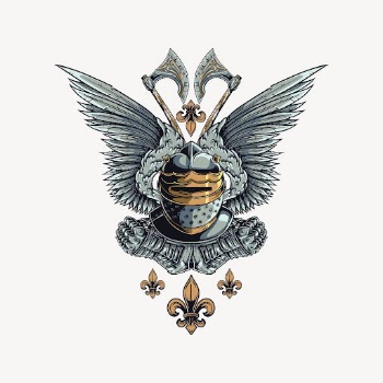 Knight crest clipart, vintage illustration. | Free Photo - rawpixel