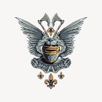 Knight crest clipart, vintage illustration | Free Vector - rawpixel